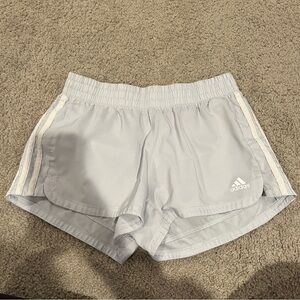 Women’s Adidas Light Blue 3 Stripe Pacer Shorts Size Small
